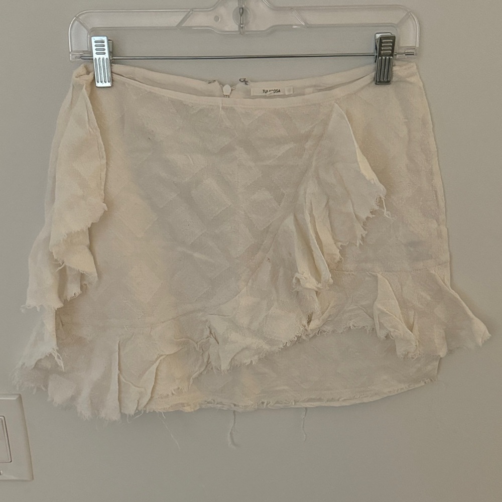 Tularosa Cream Mini Skirt